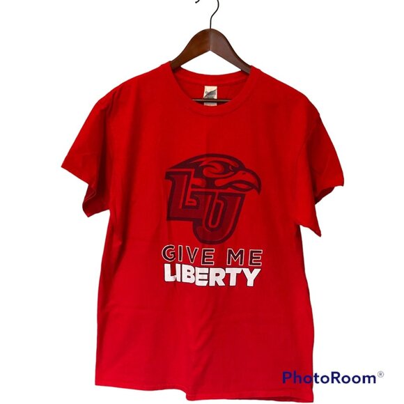 Liberty Flames Red S/S T-Shirt Men's Size L NCAA Give Me Liberty LU University - Picture 6 of 9